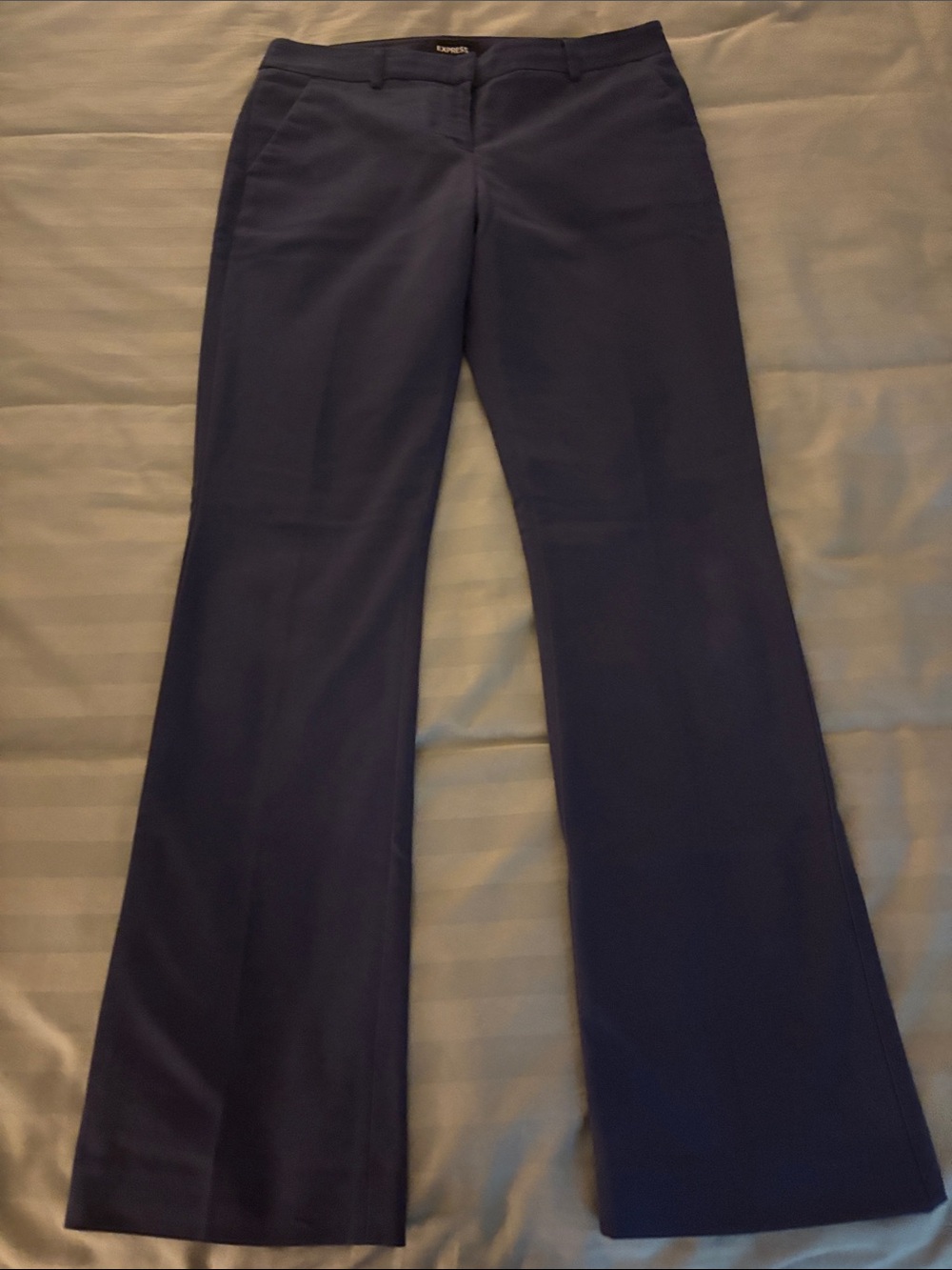 Express Navy Boot-Cut Dress Pants